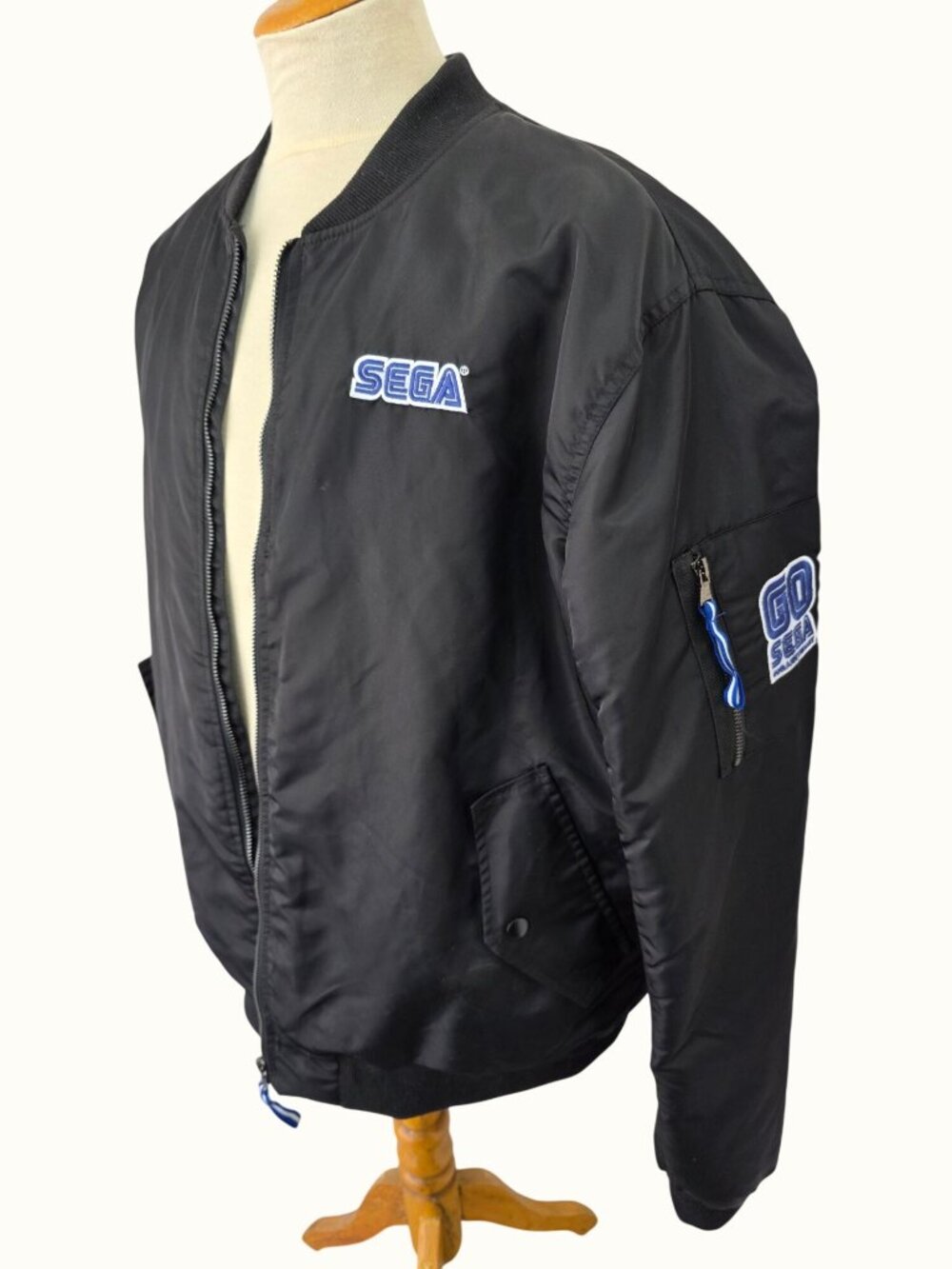 SEGA 60th Anniversary Bomber Jacket Sz 3XL Navy Blue Insert Coin Gaming Promo